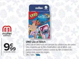 Carrefour Drive UNO Lilo et Stitch offre