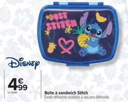 Carrefour Drive Boite à sandwich Stitch offre