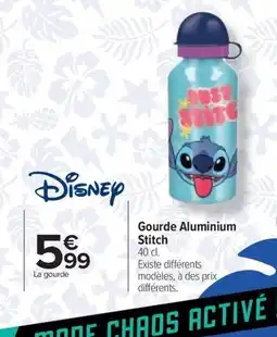 Carrefour Drive Gourde Aluminium Stitch offre