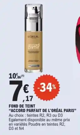 E.Leclerc Drive Fond de teint accord parfait de l'oréal paris offre