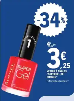E.Leclerc Drive Vernis à ongles supergel de rimmel offre