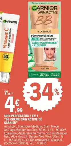 E.Leclerc Drive Soin perfecteur 5 en 1 bb creme skin active de garnier offre