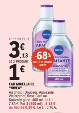 E.Leclerc Drive Eau micellaire nivea offre
