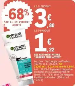 E.Leclerc Drive Gel nettoyant visage garnier pure active offre