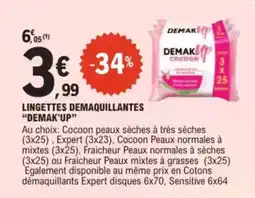 E.Leclerc Drive Lingettes demaquillantes demak'up offre
