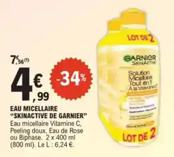 E.Leclerc Drive Eau micellaire skinactive de garnier offre