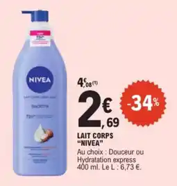 E.Leclerc Drive Lait corps nivea offre