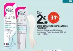 E.Leclerc Drive Creme depilatoire corps & jambes veet pure offre