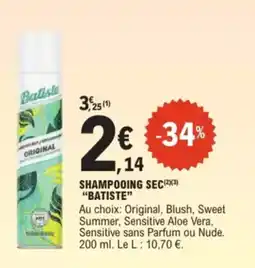 E.Leclerc Drive Shampooing sec batiste offre