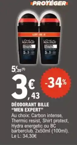 E.Leclerc Drive Déodorant bille men expert offre