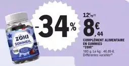 E.Leclerc Drive Complément alimentaire en gummies zohi offre
