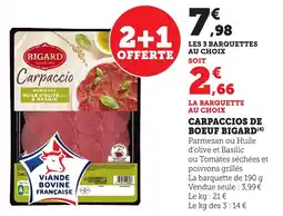Maximarché Carpaccios de boeuf bigard offre