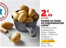 Maximarché Pomme de terre de consommation lavee offre