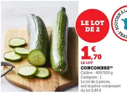 Maximarché Concombre offre