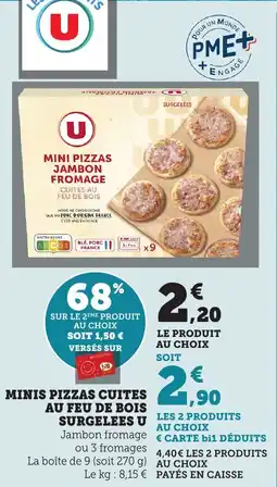 Maximarché Minis pizzas cuites au feu de bois surgelees u offre