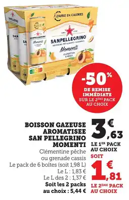 Maximarché Boisson gazeuse aromatisee san pellegrino momenti offre