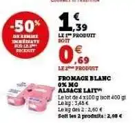 Hyper U FROMAGE BLANC 0% MG ALSACE LAIT offre