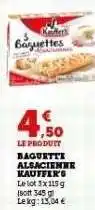 Hyper U Baguette Alsacienne Kauffler's offre