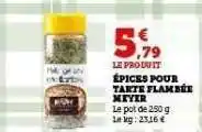 Hyper U ÉPICES POUR TARTE FLAMBÉE MEYER offre