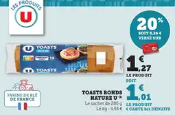 Maximarché Toasts ronds nature u offre