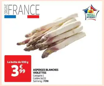 Auchan Asperges Blanches Violettes offre