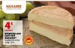 Hyper U MUNSTER AOP LAIT CRU HAXAIRE offre