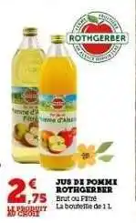 Hyper U Jus de Pomme Rothgerber offre