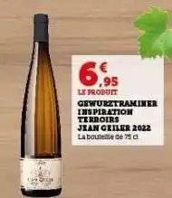 Hyper U GEWURZTRAMINER INSPIRATION TERROIRS JEAN GEILER 2022 offre