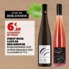 Hyper U PINOT NOIR CAVE DE BEBLENHEIM offre