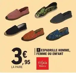 E.Leclerc Espadrille Homme Femme ou Enfant offre