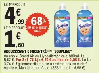E.Leclerc ADOUCISSANT CONCENTRÉ 'SOUPLINE' offre