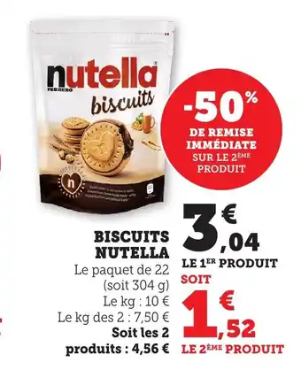 Maximarché Biscuits nutella offre