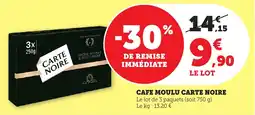 Maximarché Cafe moulu carte noire offre