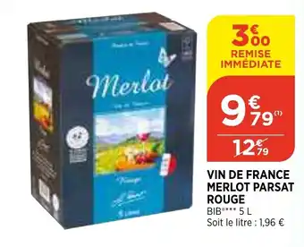 Bi1 Vin de france merlot parsat rouge offre