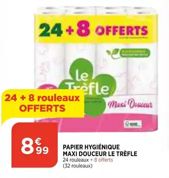 Bi1 Papier hygiénique maxi douceur le trèfle offre