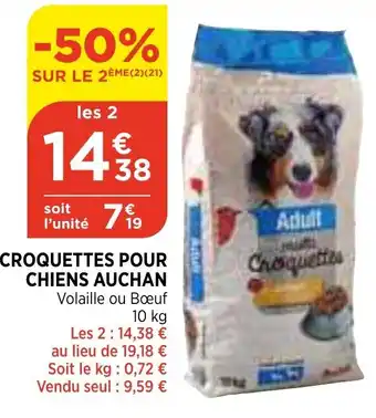 Bi1 Croquette spour chiens auchan offre