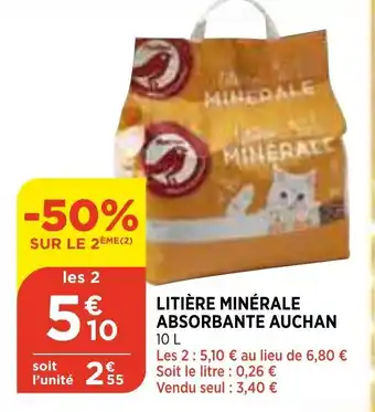Bi1 Litière minérale absorbante auchan offre