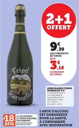 Bi1 Biere blonde tripel karmeliet 8,4° offre