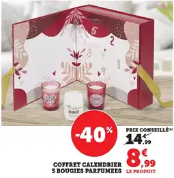 Bi1 Coffret calendrier 5 bougies parfumees offre