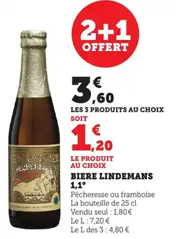 Bi1 Biere lindemans 1,1° offre