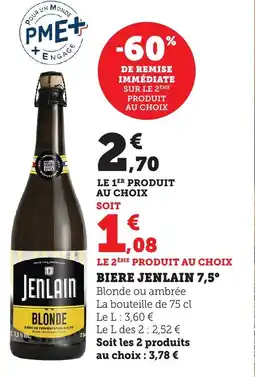 Bi1 Biere jenlain 7,5° offre