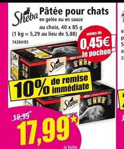 Norma Sheba Pâtée pour chats offre
