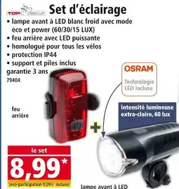 Norma TOP VELO Set d’éclairage offre