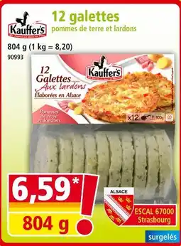 Norma KAUFFER'S 12 galettes pommes de terre et lardons offre