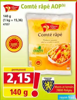 Norma LES REGIONS À TABLE Comté râpé AOP offre