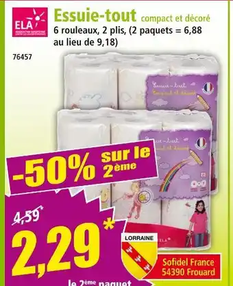 Norma ELA Essuie-tout compact et décoré offre