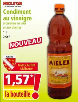 Norma MELFOR Condiment au vinaigre aromatisé au miel et aux plantes offre