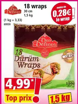 Norma DAR DÉLICES 18 Wraps offre