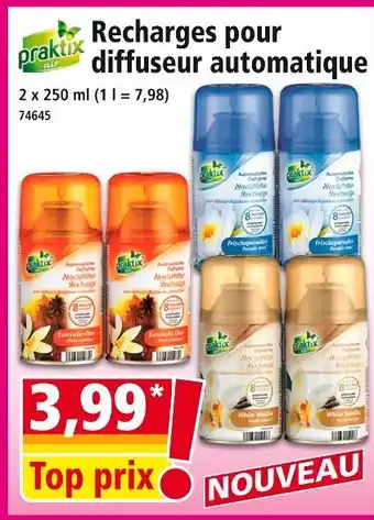Norma PRAKTIX Recharges pour diffuseur automatique offre
