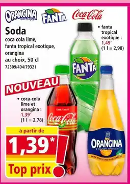 Norma Orangina/ Fanta/ Coca-Cola Soda offre